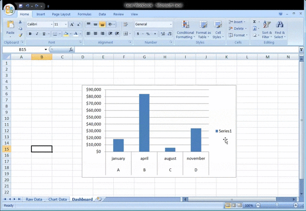 gráfico de barras en Excel