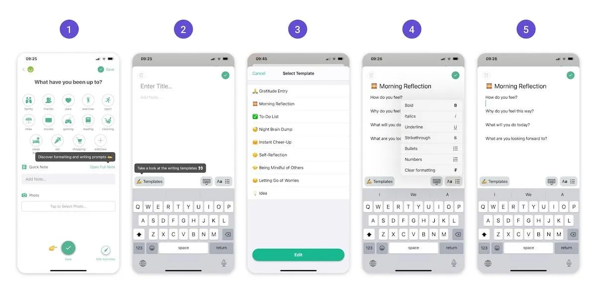 Digitale Tagebuch-Apps: So geben Sie einen Eintrag in die mobile App Daylio ein