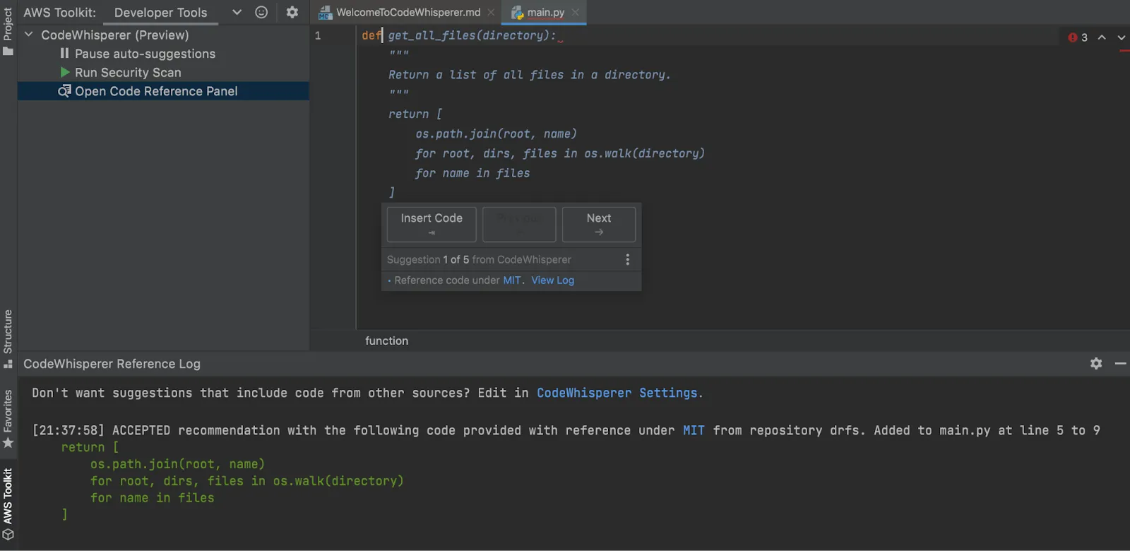 Amazon CodeWhisperer