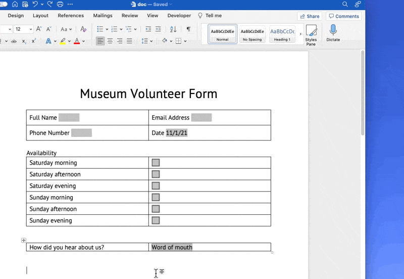 Personalizza i bordi della tabella in Word