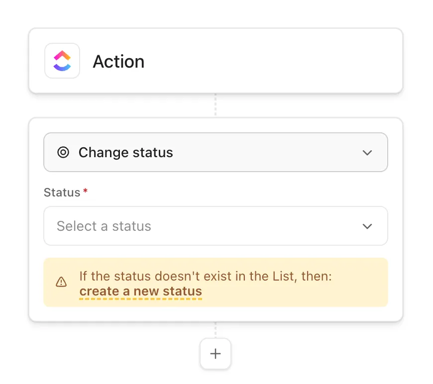 เพิ่มการดำเนินการใน ClickUp Automations: วิธีที่ ClickUp ใช้ระบบอัตโนมัติสำหรับงานเพื่อขจัดความจำเป็นในการอัปเดตโครงการด้วยตนเอง