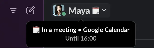 Intégration de Slack avec Google Agenda ou Microsoft Outlook Calendrier