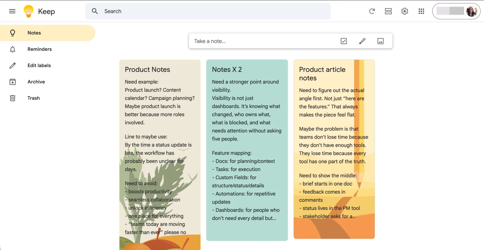 źródło: Google Keep