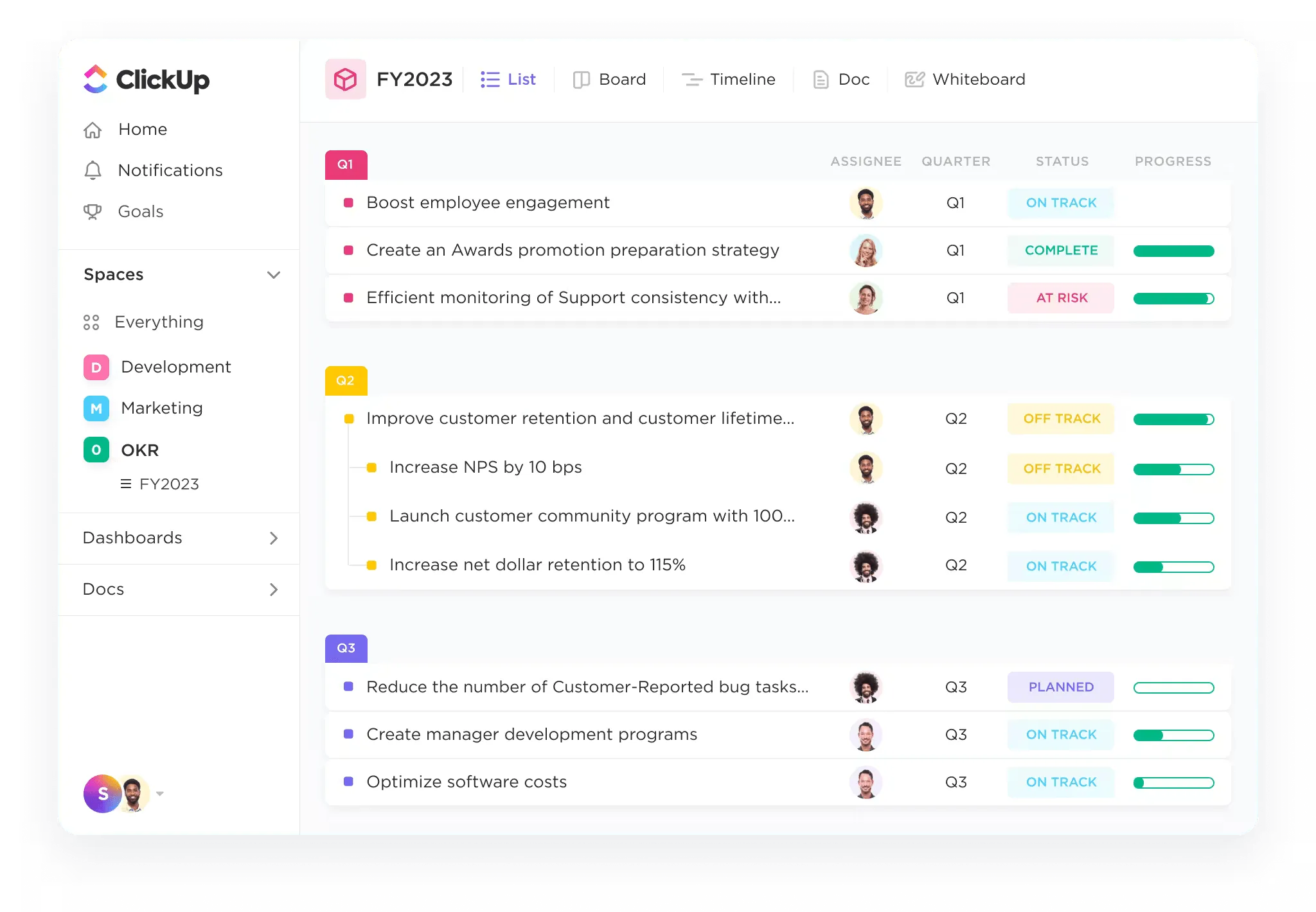 ClickUp-Tool zur Strategieplanung