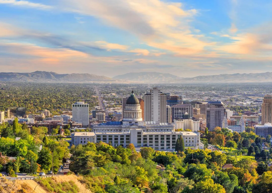 Vue aérienne de Salt Lake City