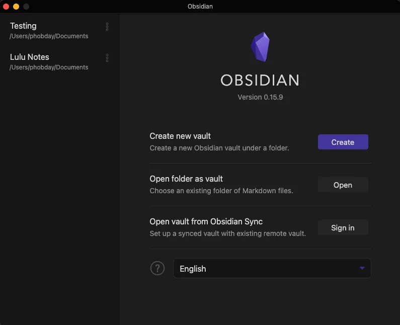 Obsidian (الأفضل لربط الأفكار المترابطة وتصورها)