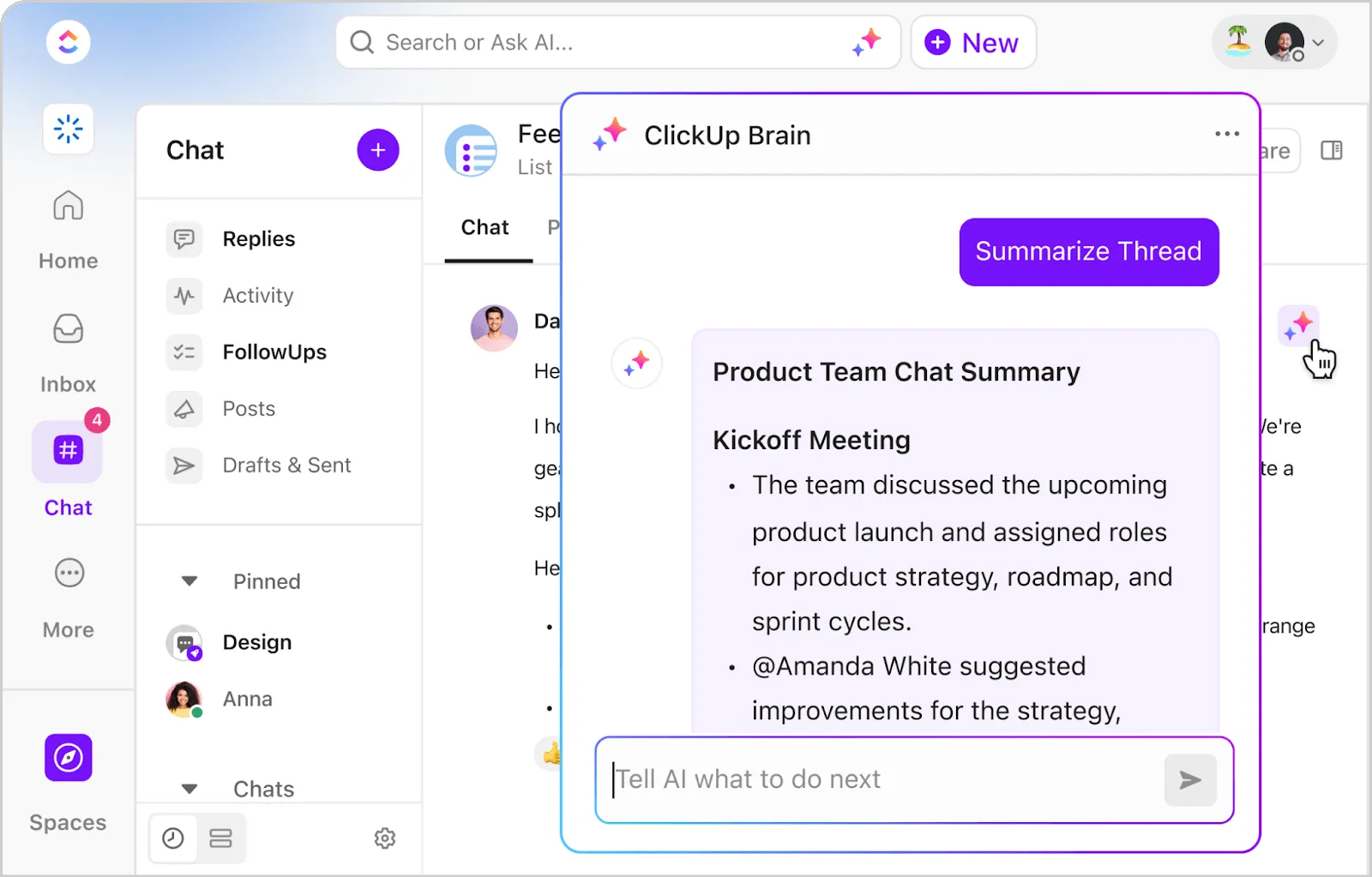 Brainstorming, mengorganisir, dan mengeksekusi ide dengan mudah menggunakan ClickUp Brain