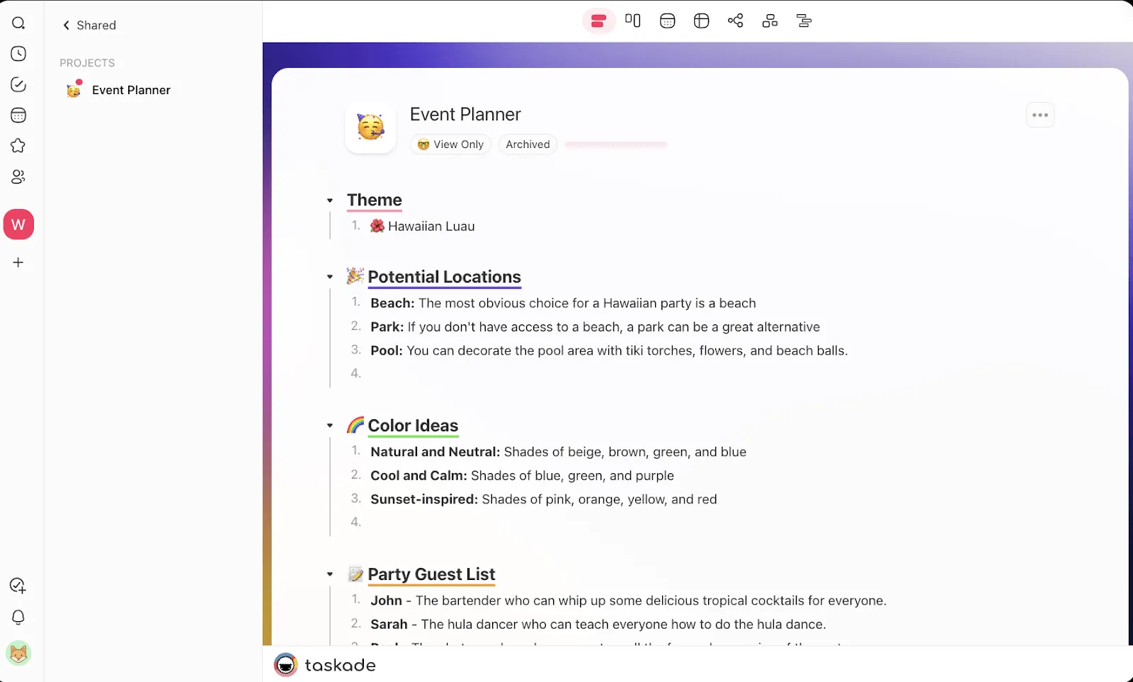 Modelo de planejador de eventos com IA
