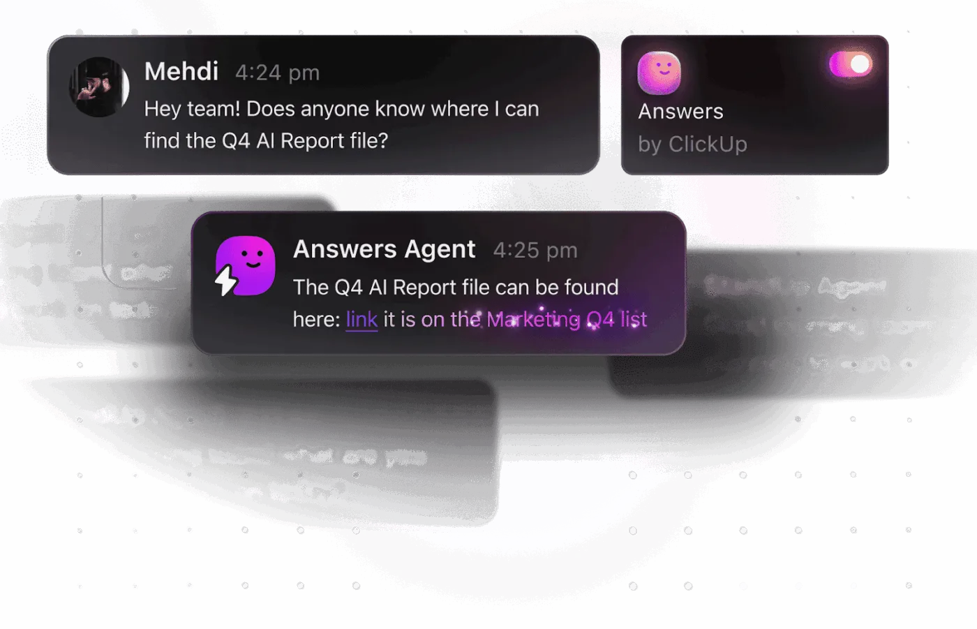 Obtenha respostas instantâneas às suas perguntas com os agentes de IA do ClickUp - Como melhorar a interface do usuário (UI) e a experiência do usuário (UX) do seu produto