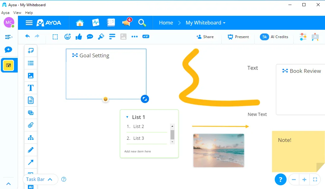 Ayoa: ทางเลือกของ Mindomo