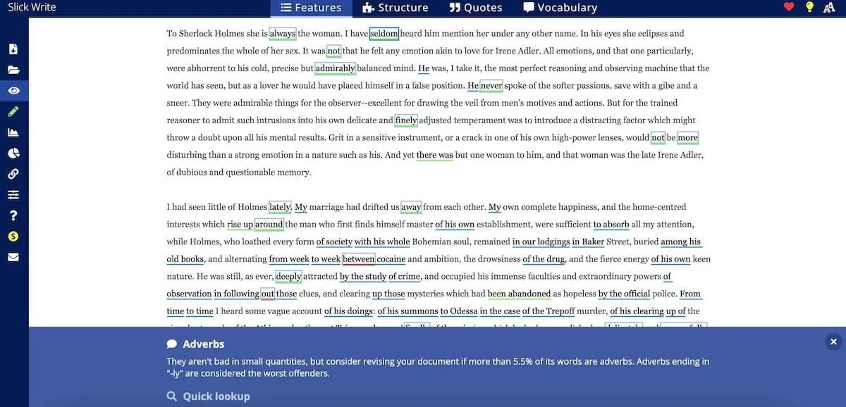 Slick Write : pemeriksa tata bahasa AI