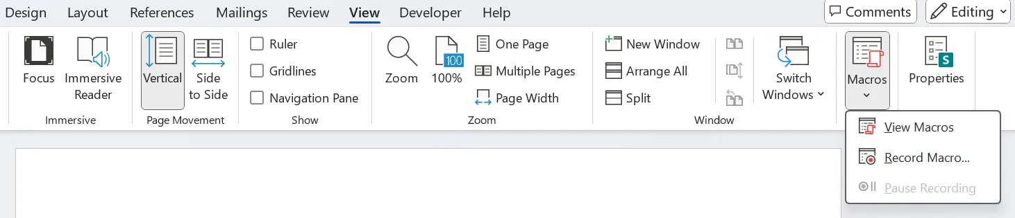 "Spela in makro" i MS Word