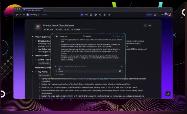 Taskade: intelligenter Zielgenerator