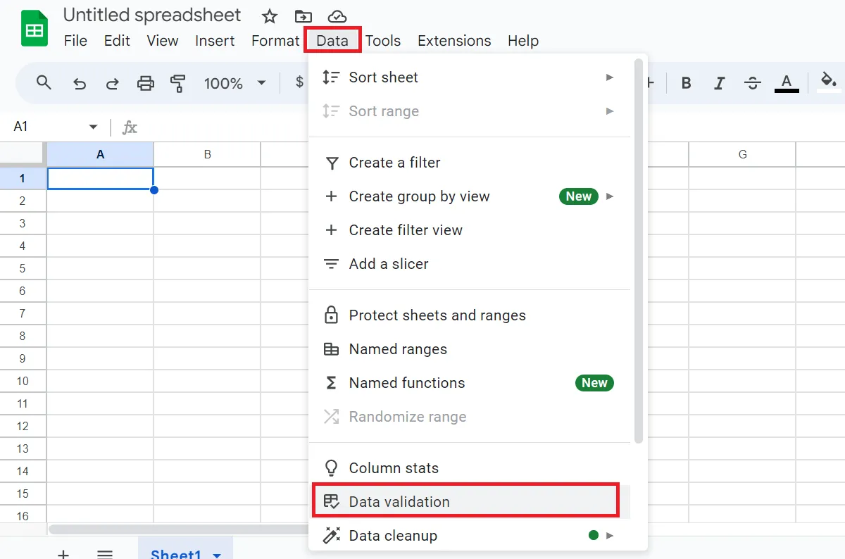 วิธีแทรกปฏิทินใน Google Sheets: การตรวจสอบข้อมูลใน Google Sheets