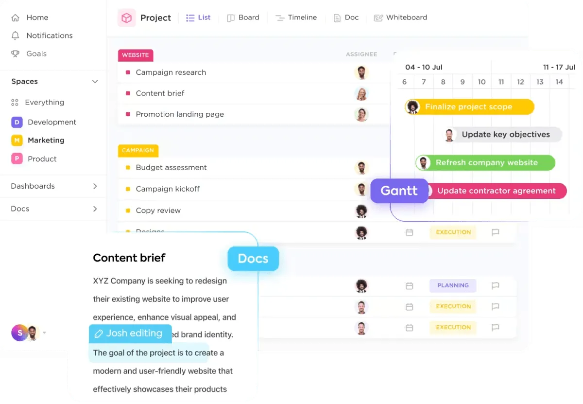 Das Marketing-Projektmanagement-Tool von ClickUp
