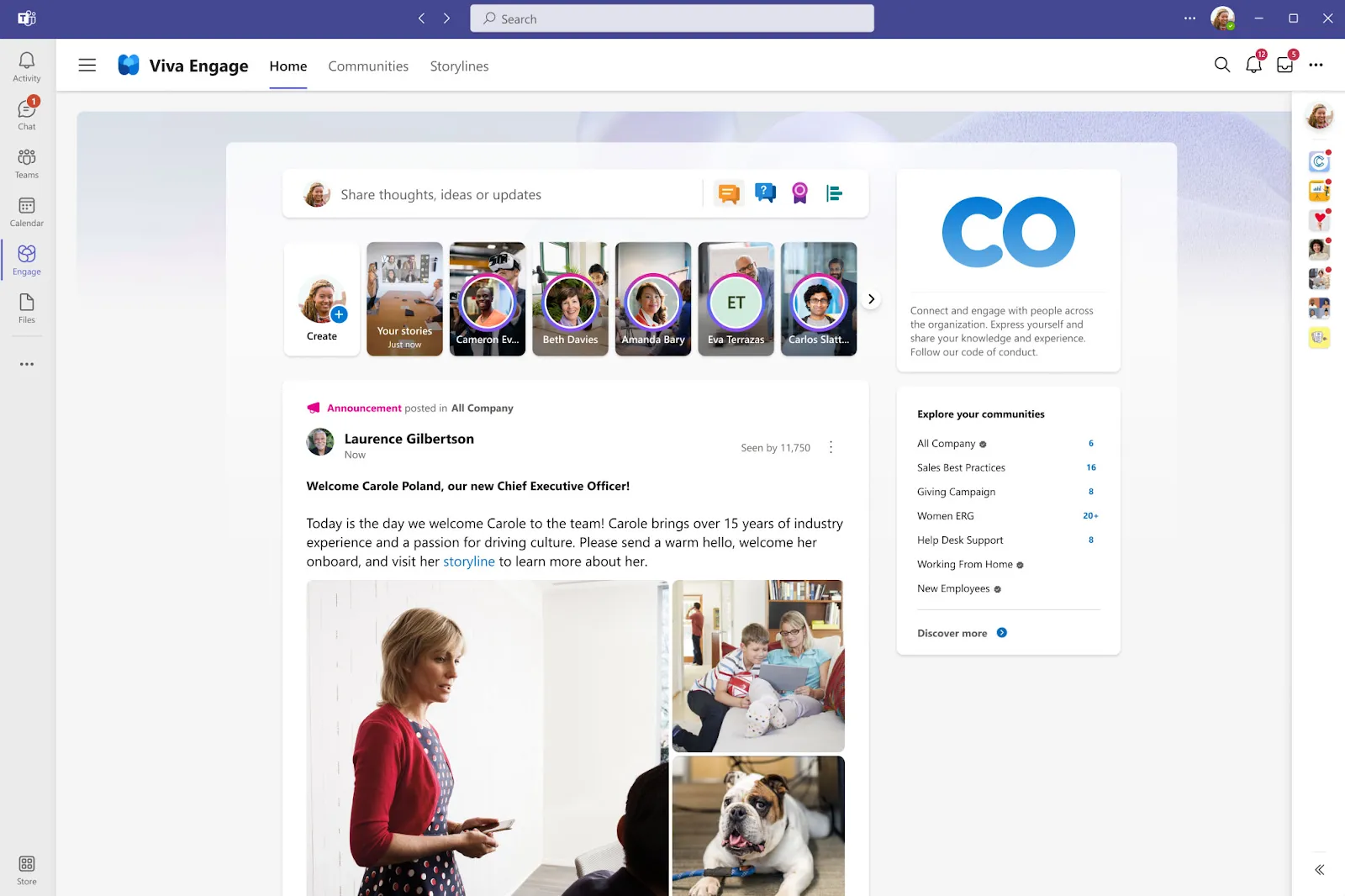 Microsoft Viva Engage: Ferramentas de colaboração da Microsoft