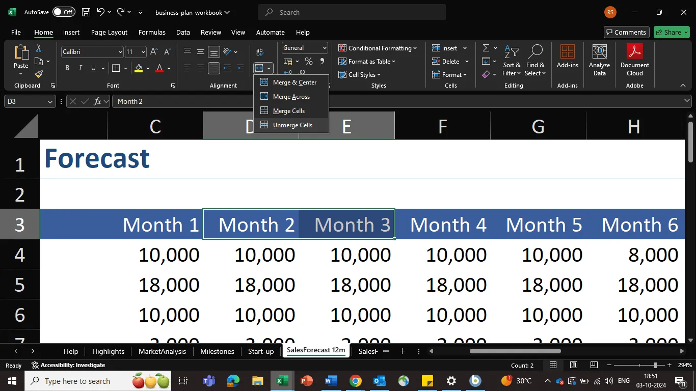 Unire celle in Excel