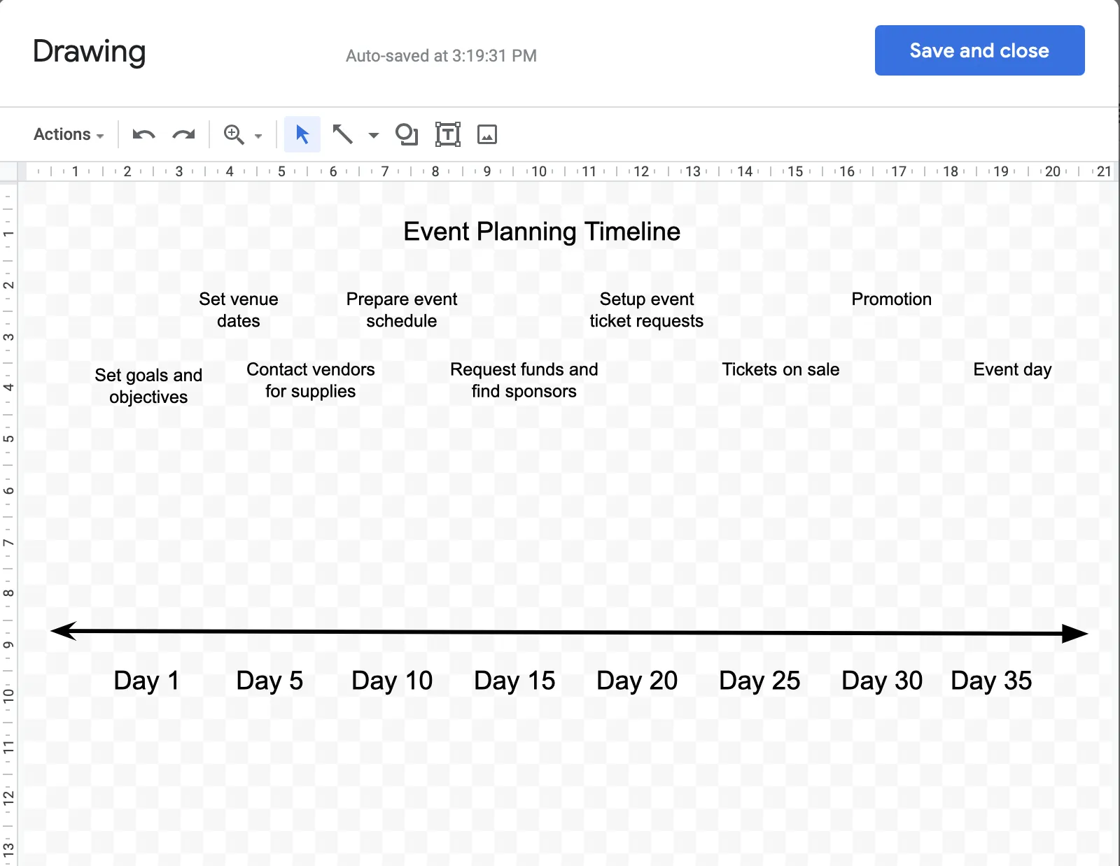 Linha do tempo do Google Docs