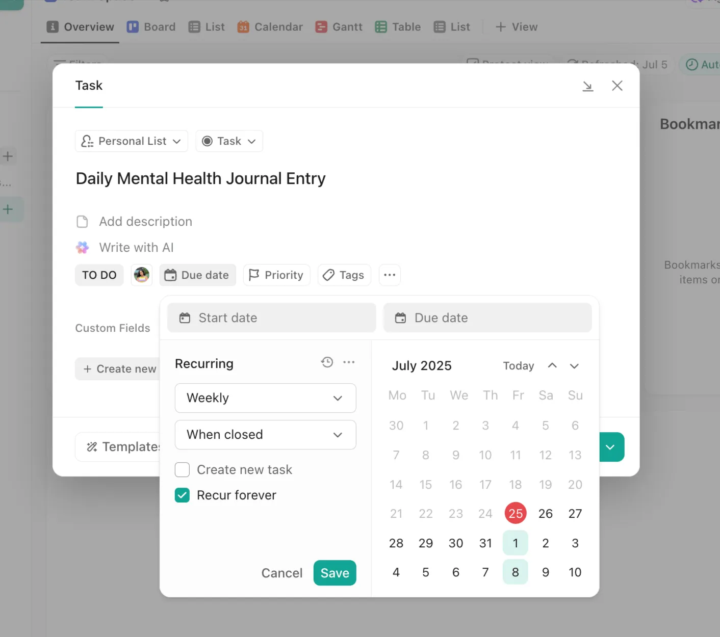 ClickUp Tasks
