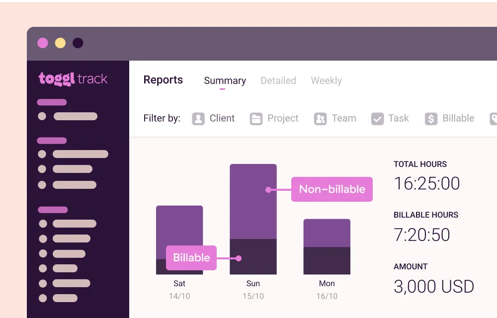 Toggl Track software per il monitoraggio del tempo