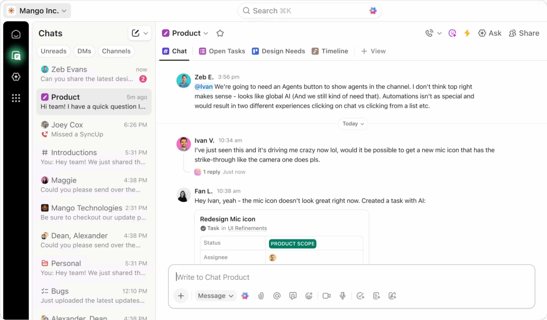 ClickUp Chat: online platforms voor communicatie