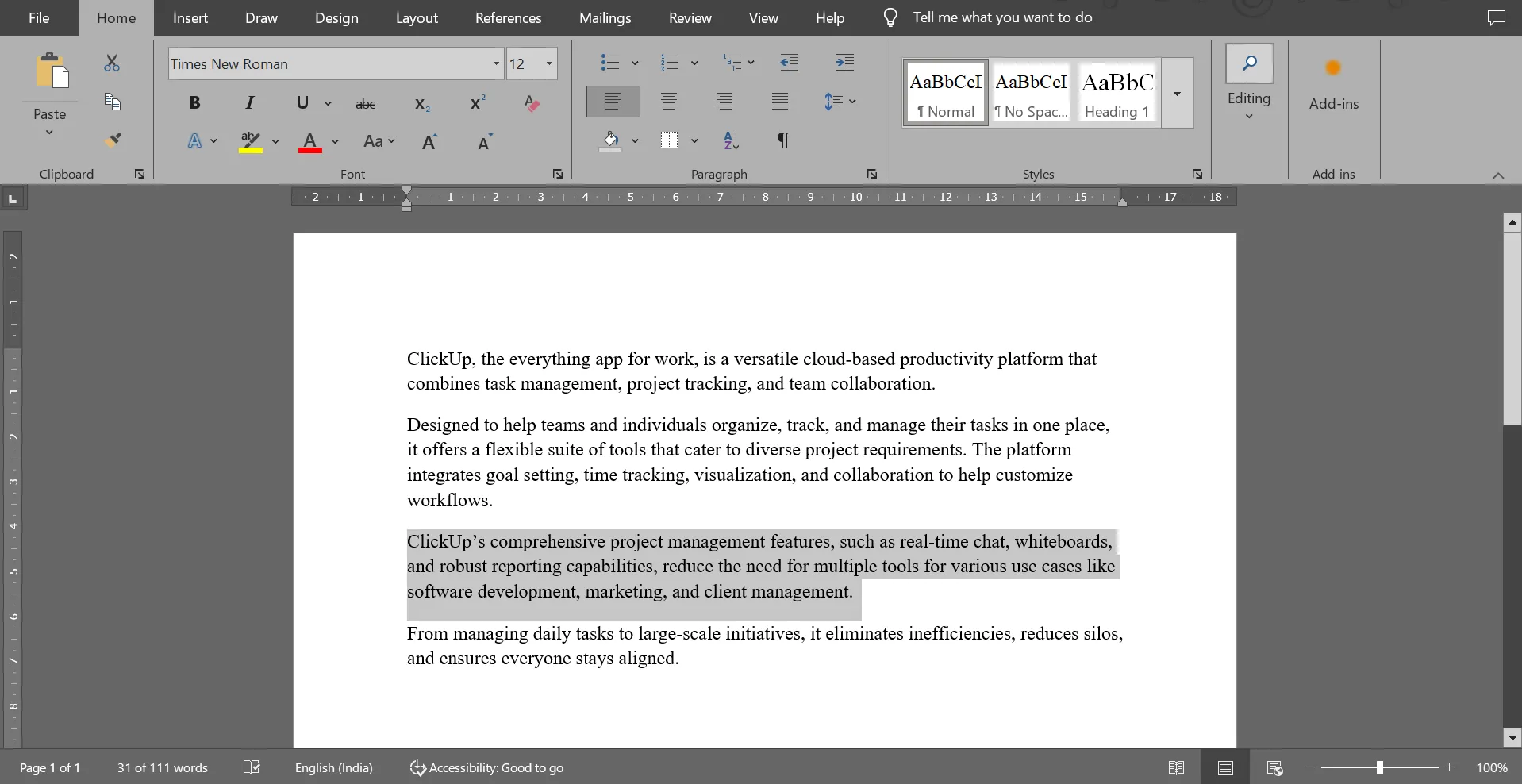 Vyberte text, který chcete zvýraznit: Jak zvýraznit text v aplikaci Word