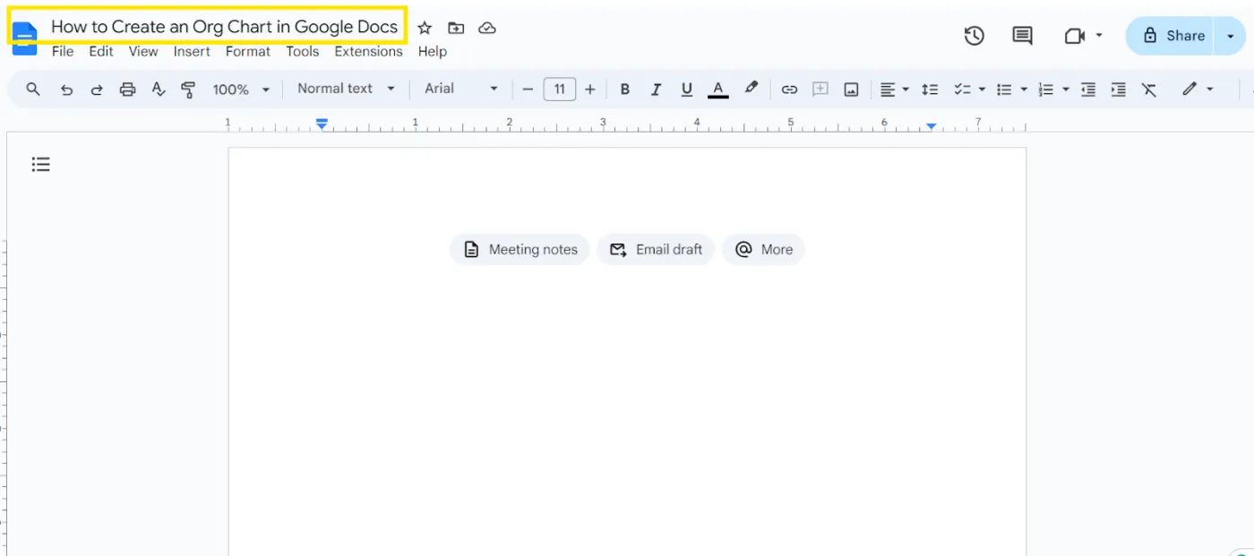 เปิด Google Docs
