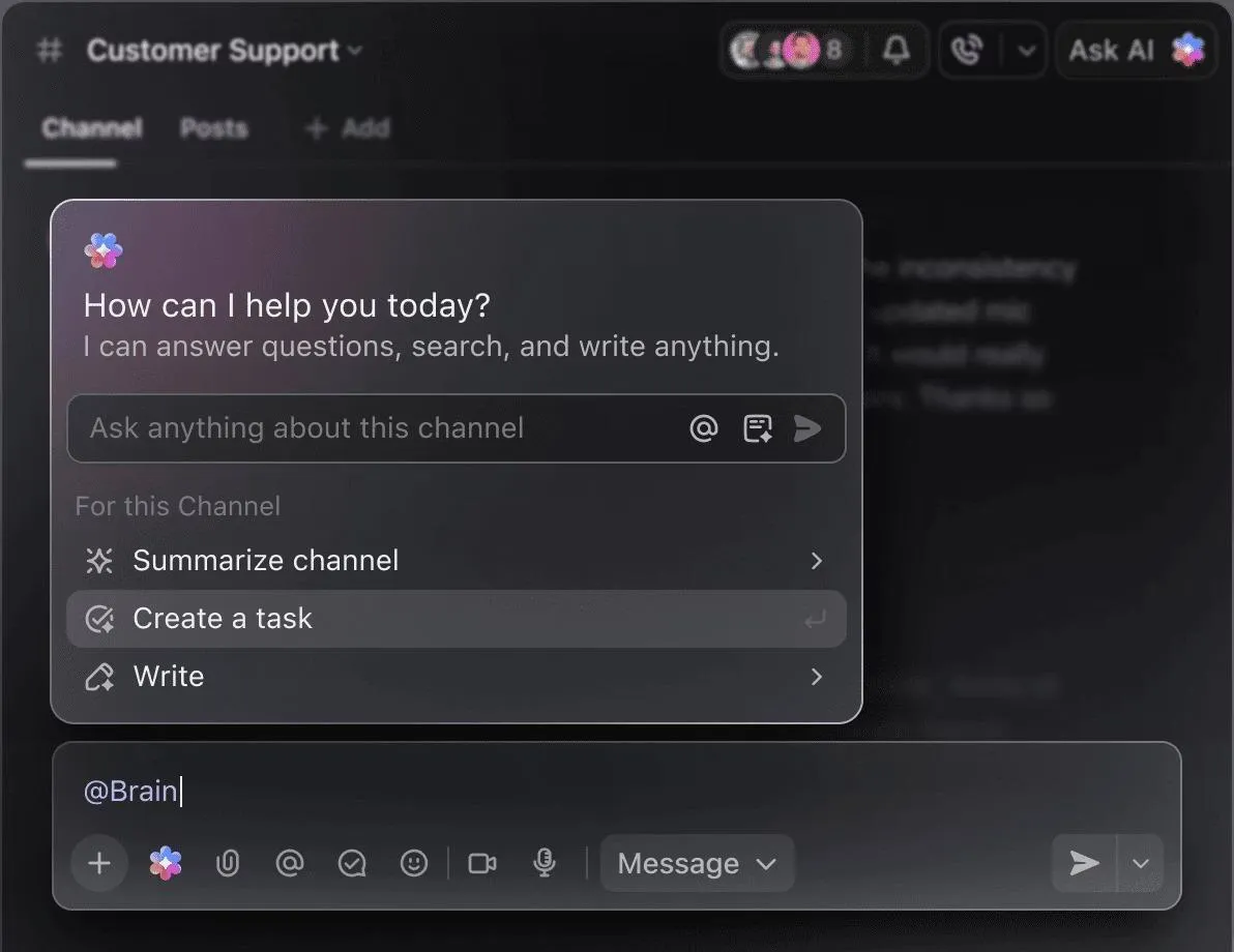 Találjon gyorsan releváns válaszokat a munkaterületéről a ClickUp Brain segítségével