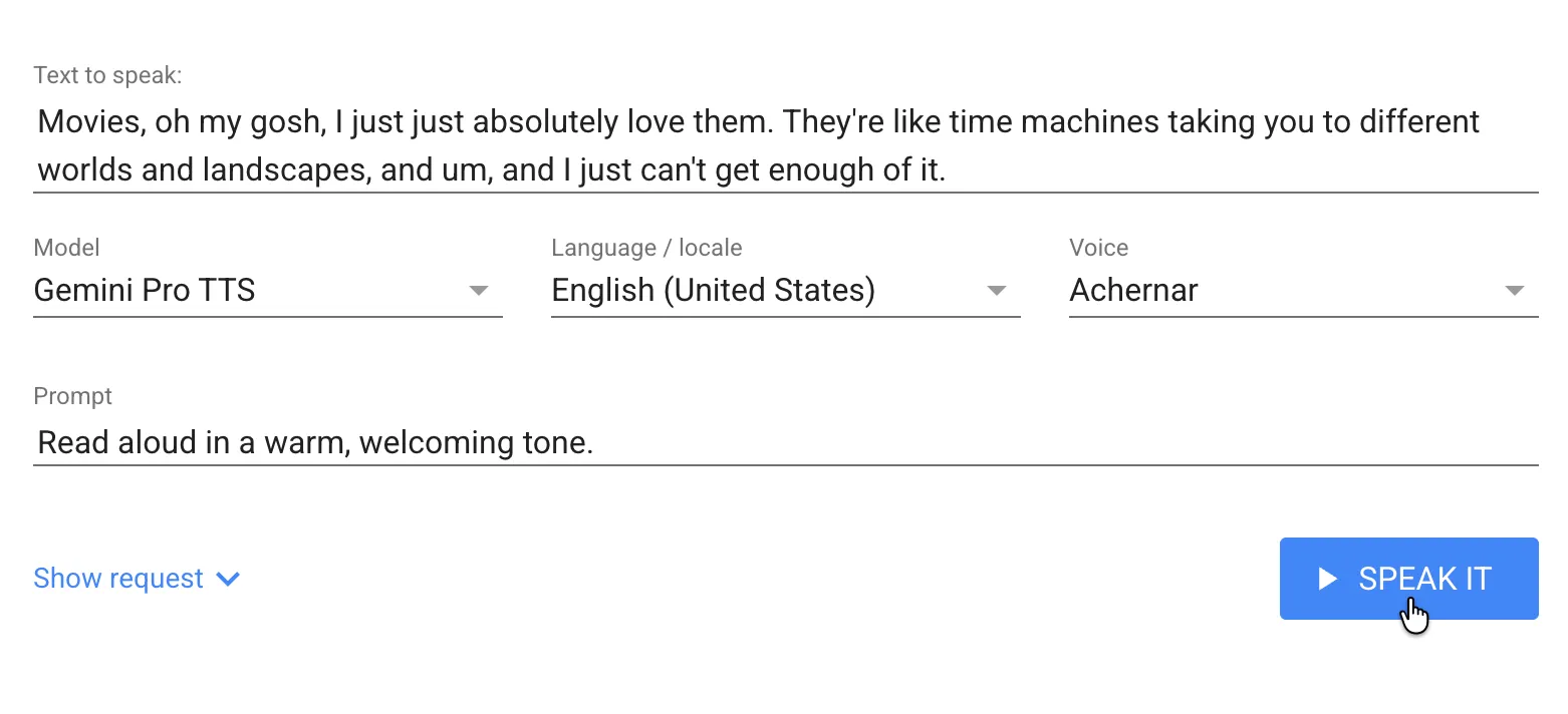 Google 클라우드 텍스트-to-Speech 제공