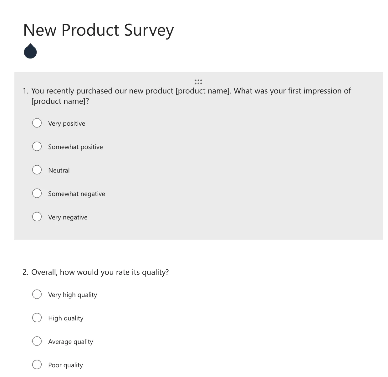 Pesquisa sobre novos produtos
