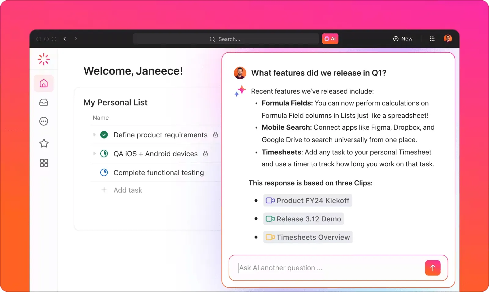 ClickUp Brain : ClickUp vs Microsoft Teams