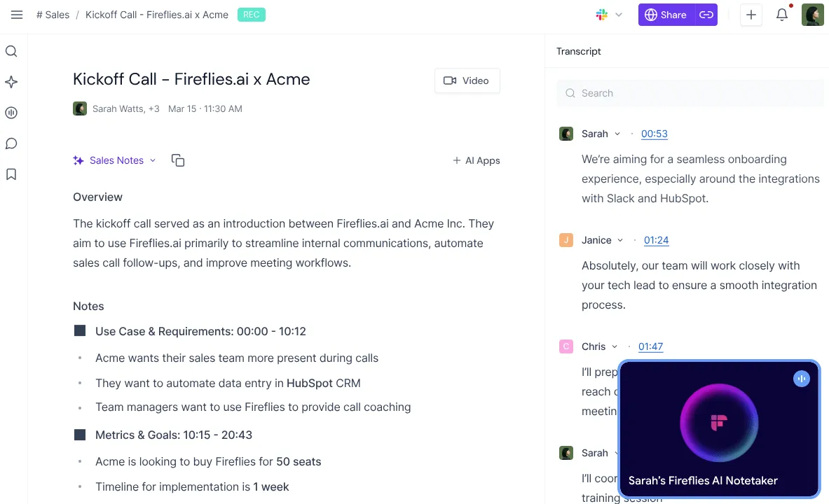 Fireflies: IA che ascolta e prende note