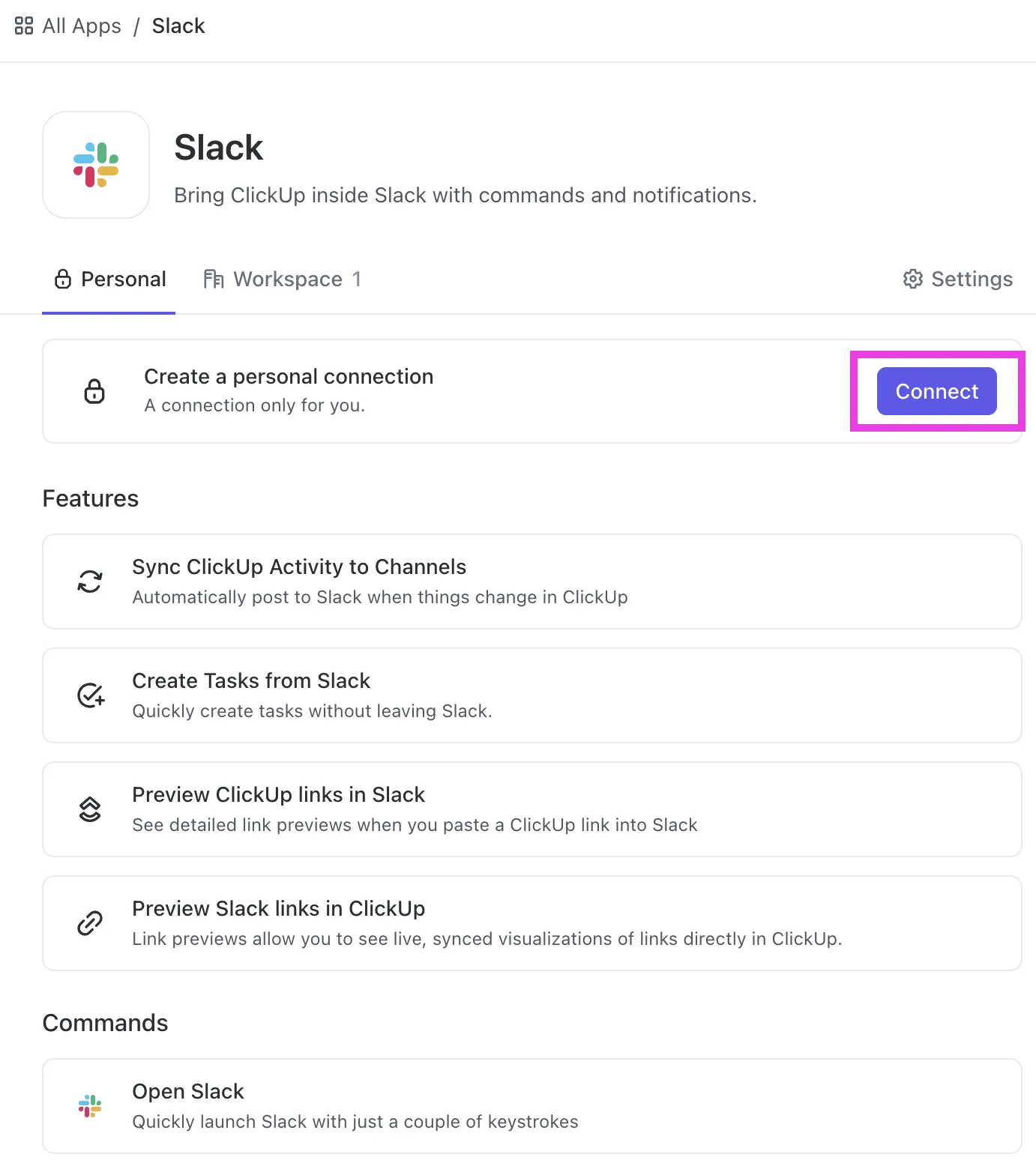 เชื่อมต่อ Slack กับ ClickUp