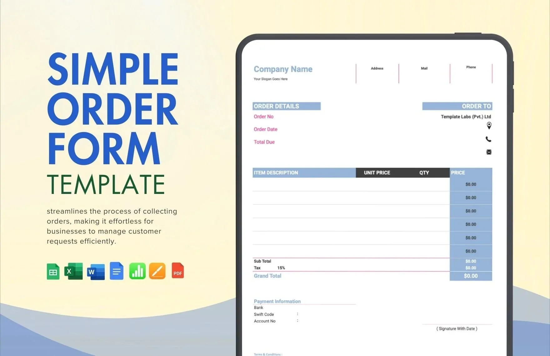 Google Forms – Vorlage für ein einfaches Bestellformular