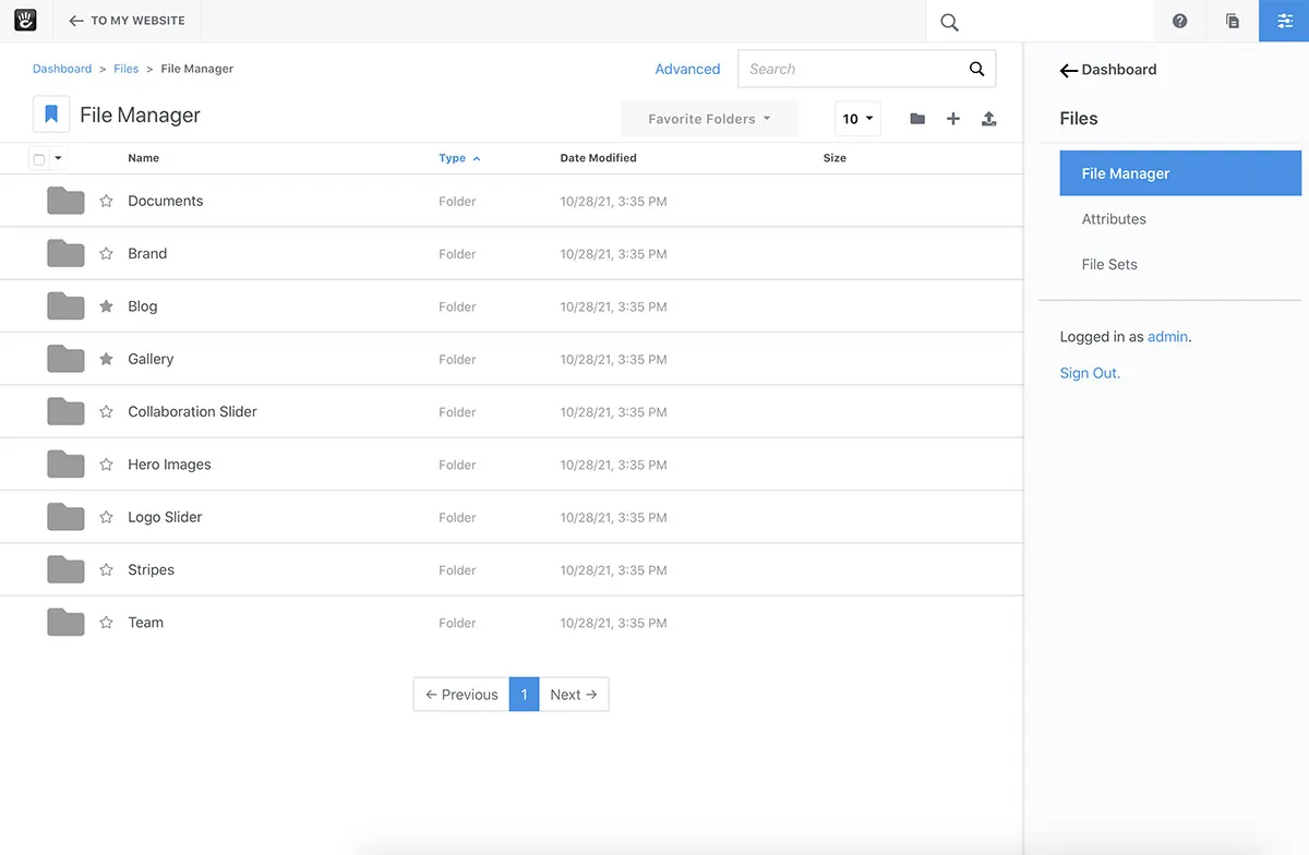 Concrete CMS: софтуер за интранет CMS