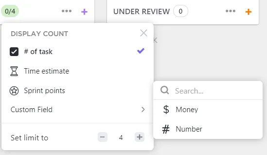 Límite de WIP ClickUp