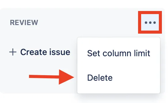 ลบคอลัมน์ออกจากกระดานคัมบังใน JIRA