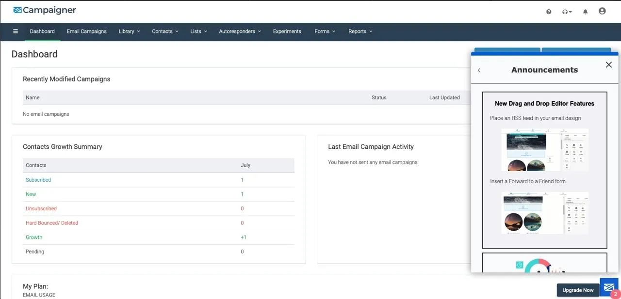 Campaigner-Dashboard