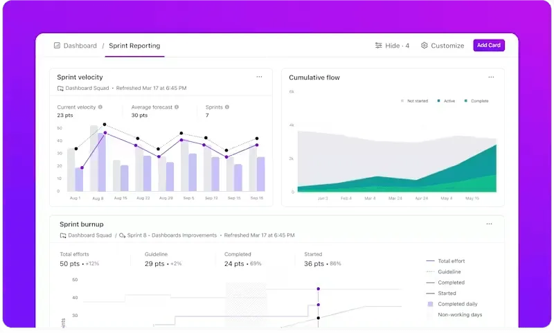 ClickUp dashboard: vragen voor een enquête over product-marktfit