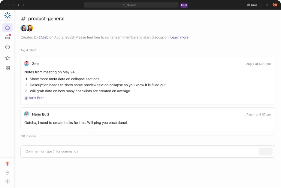 ClickUp-Chat: Bewertungen zu monday.com