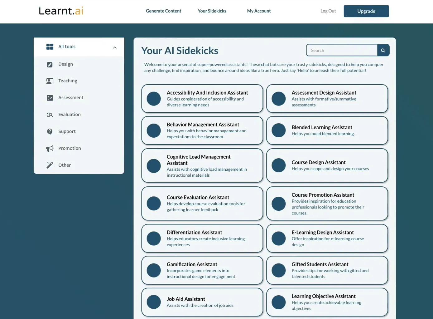 Learnt.ai (ideal para educação abrangente com tecnologia de IA)