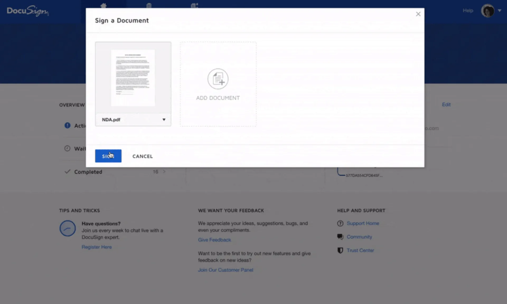 Ký tài liệu bằng DocuSign