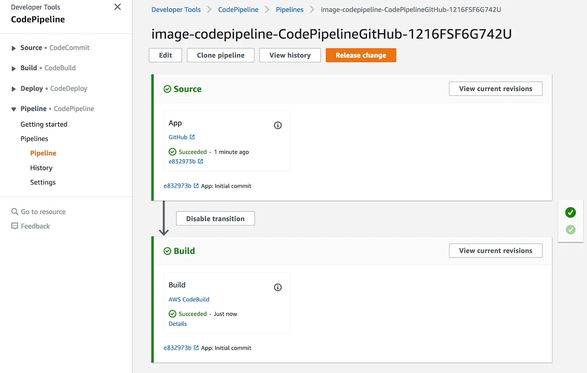 CodePipeline trên AWS
