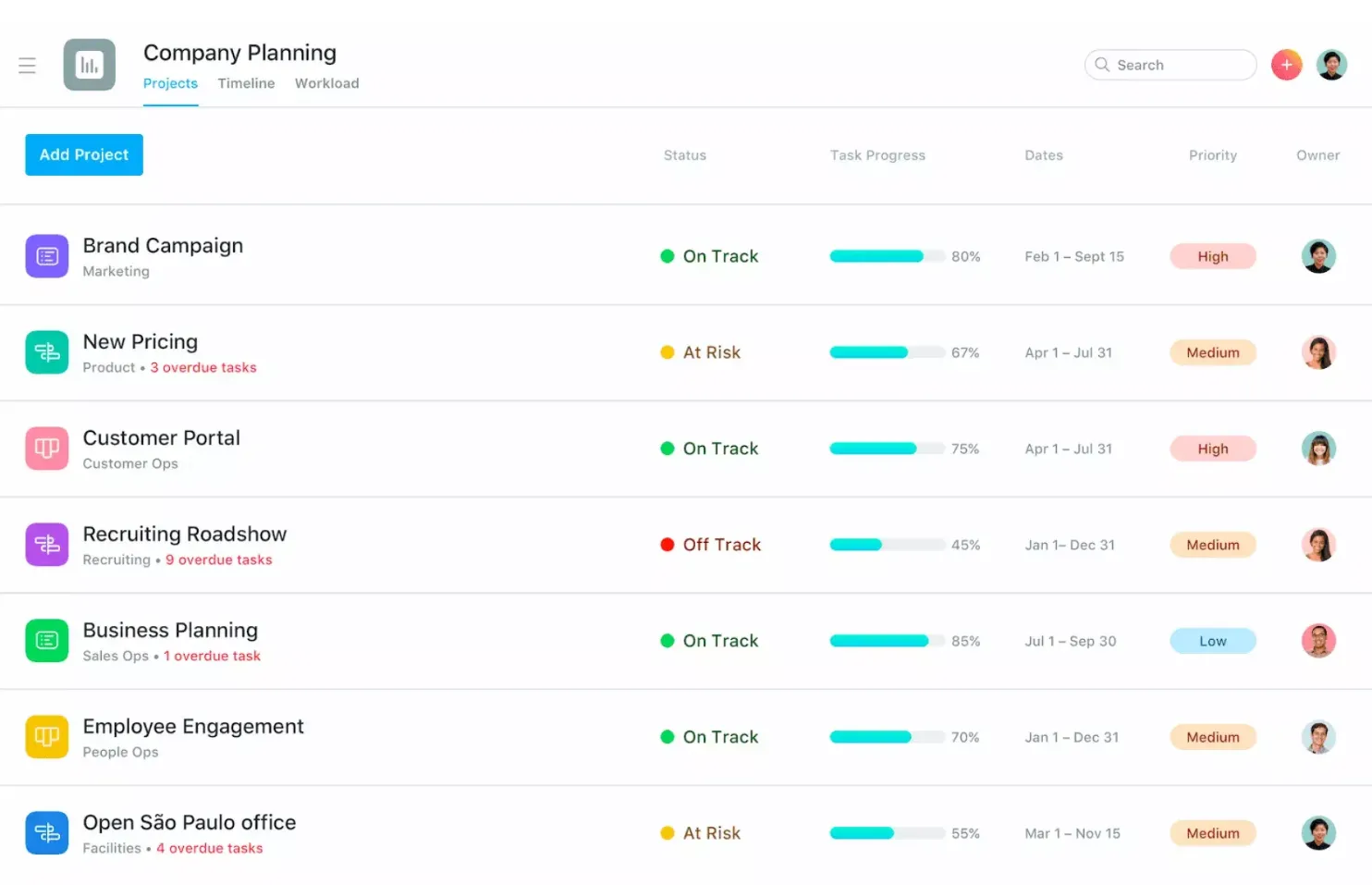 Asana: Najlepsza do zarządzania projektami z uporządkowanymi zadaniami i szczegółowymi notatkami