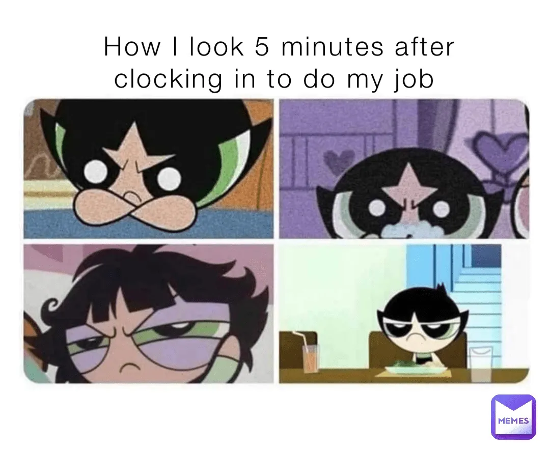 Expresiones 5 minutos después de fichar meme