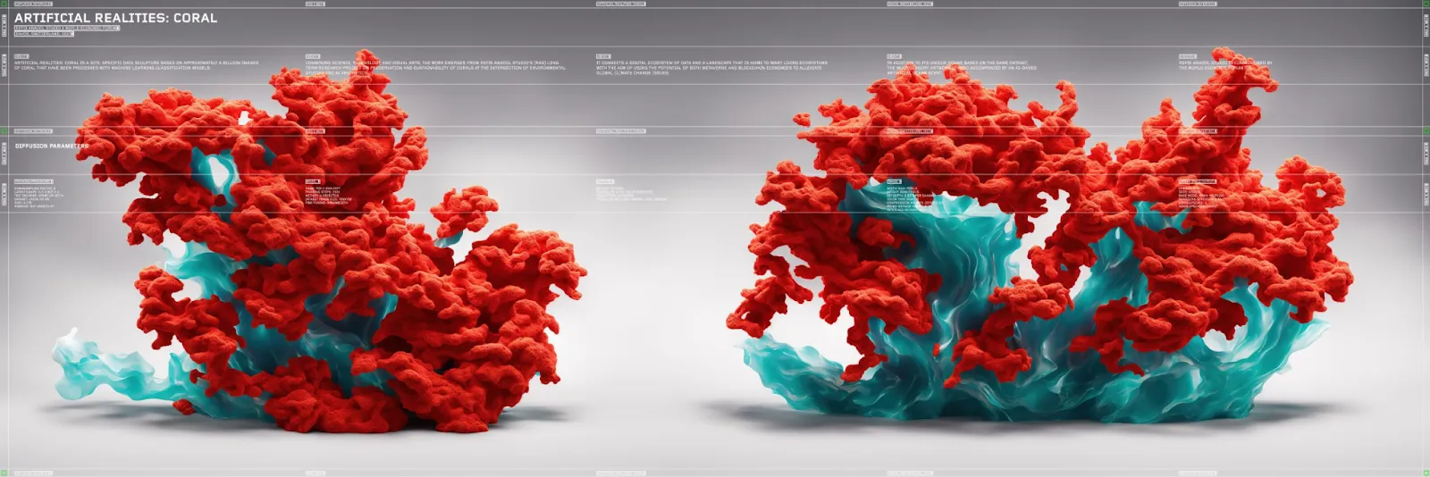 Coral, de Refik Anadol – exemplo de arte com IA