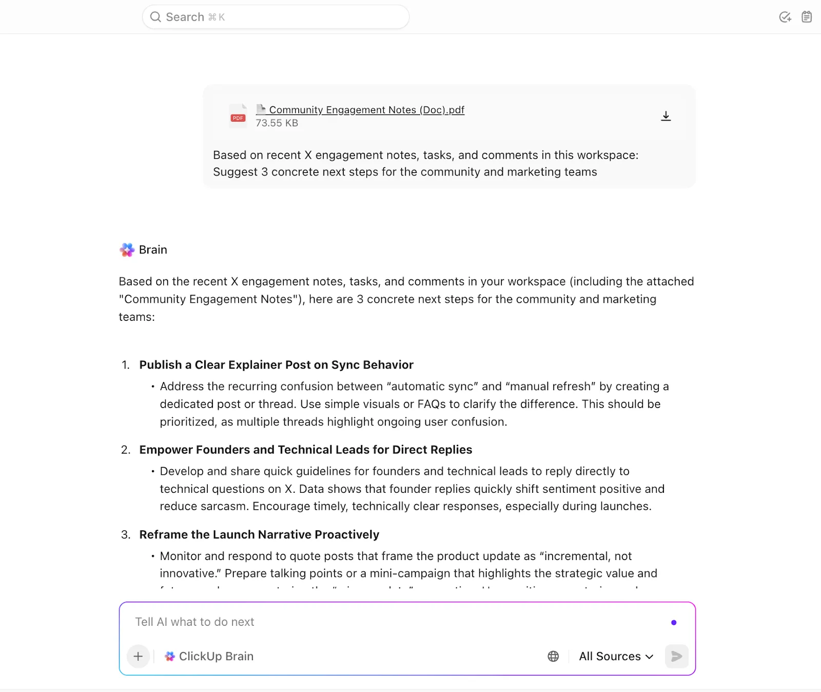 Gunakan ClickUp Brain untuk analisis yang sadar konteks pada proyek AI Anda dan X: cara menggunakan Grok untuk keterlibatan komunitas