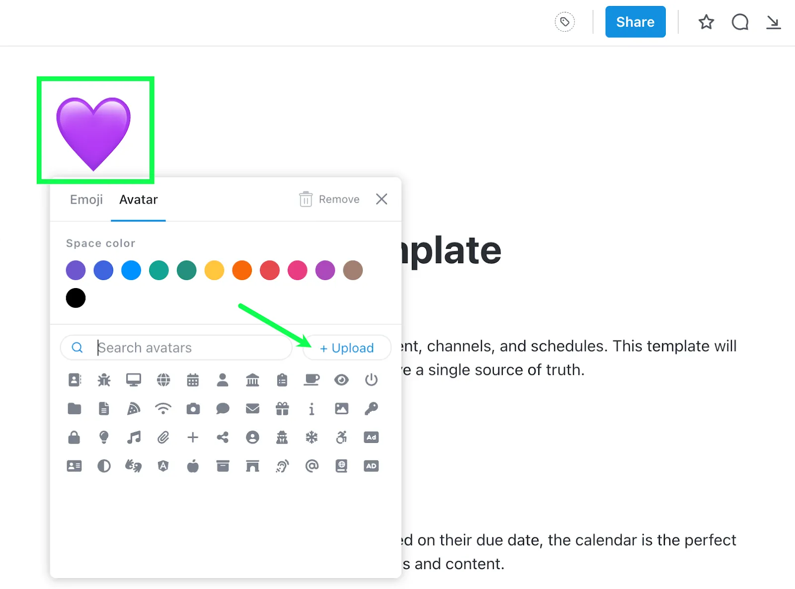 Emojis in ClickUp Dokumente