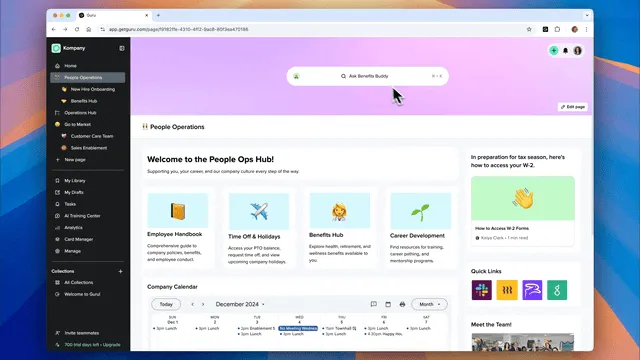 Guru：AIを活用した検索機能で関連記事を表示するナレッジマネジメントプラットフォーム