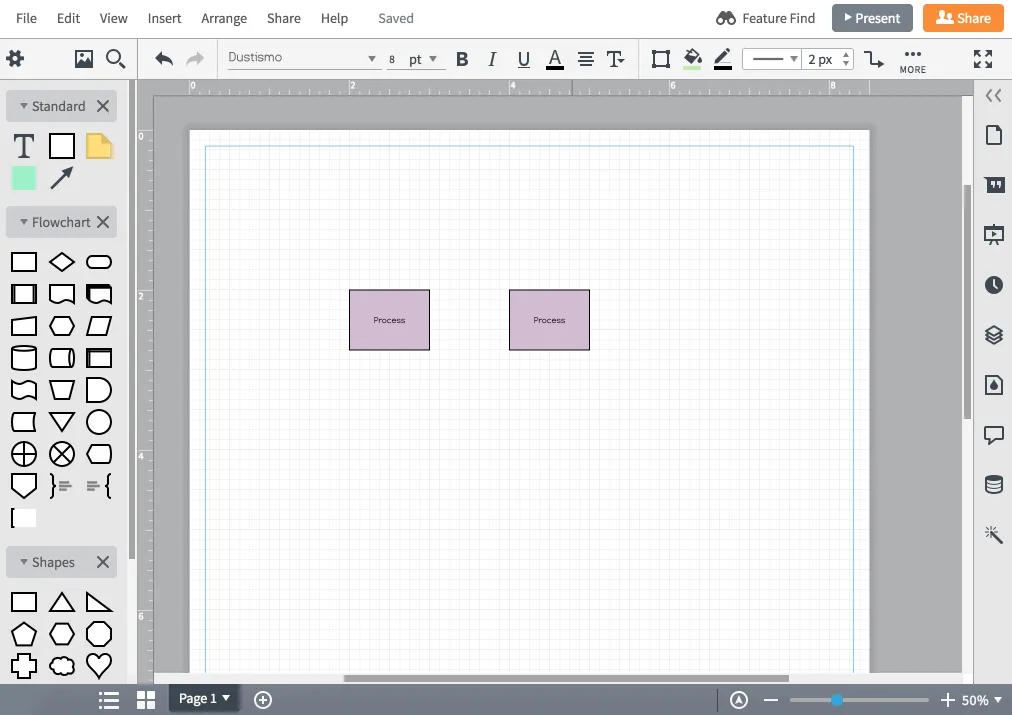 Lucidchart Thư viện phong phú